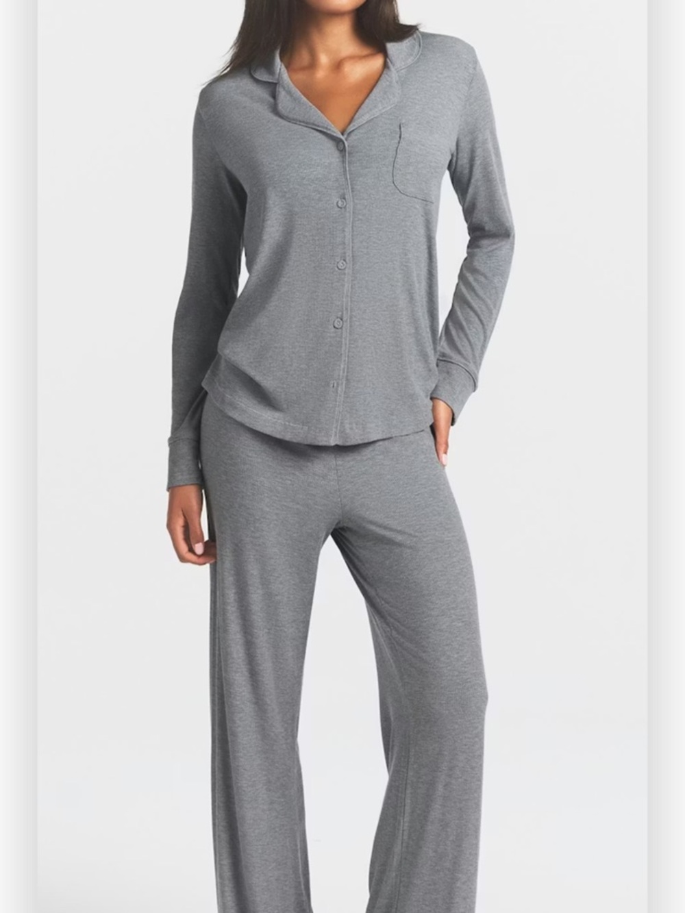 Skims Soft Lounge Sleep Set - Heather Grey